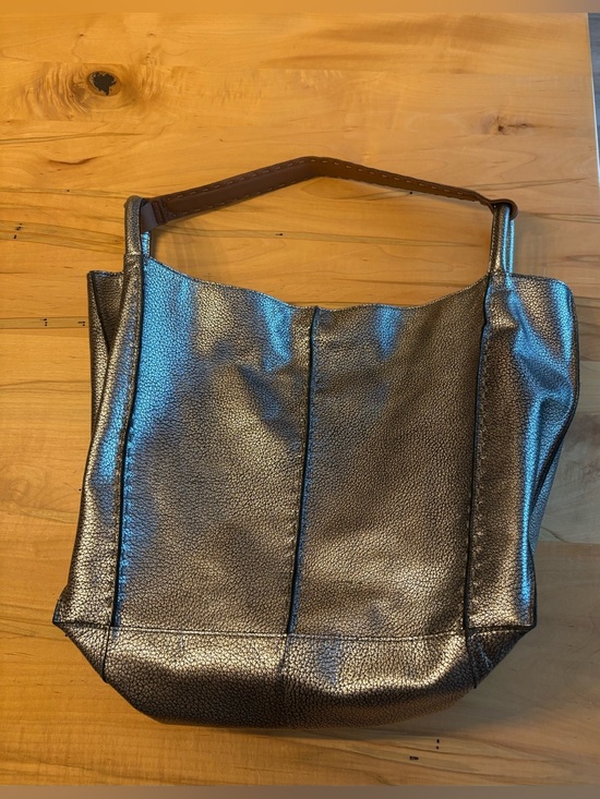 The Sak Handbags - The Sak Los Feliz Large Tote Bag, Metallic Silver